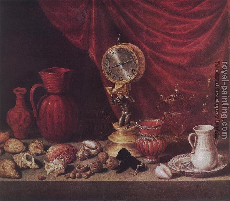 Antonio De Pereda : Stiil-life with a Pendulum